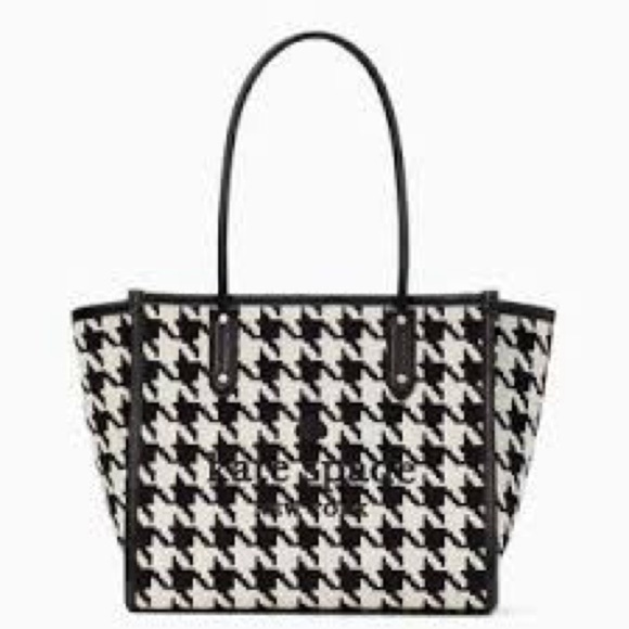 Kate Spade Handbags - Excellent Condition Kate Spade Ella Houndstooth Jacquard
Tote Bag